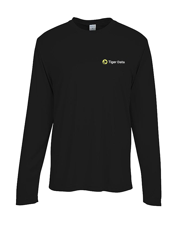Tiger Data Long Sleeve Crewneck 100% Poly Shirt - Small