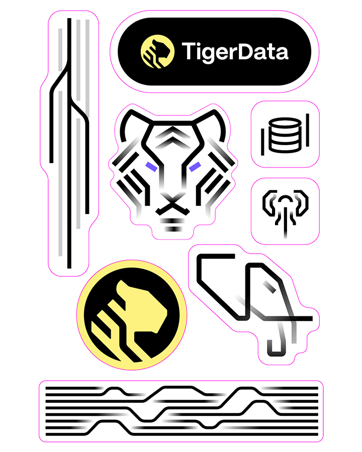 TigerData Sticker Sheet